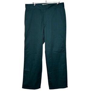 NEW Metalwood Studio Mens Medieval Work Pants Size 34 Green Straight Leg Pockets
